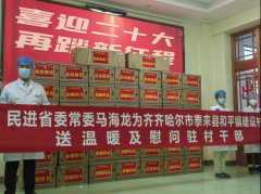 民进省委会常委马海龙为泰来县建设村送温暖